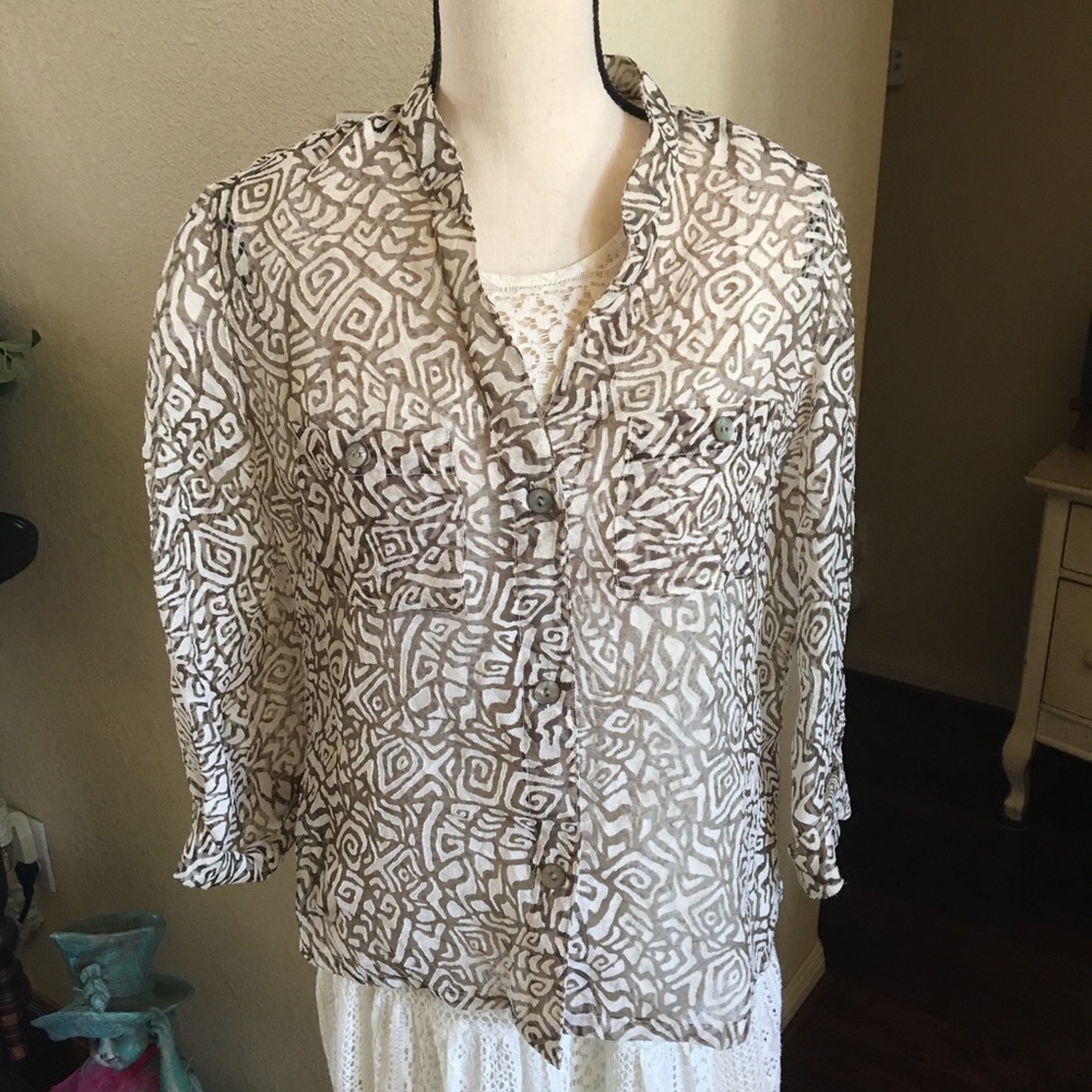 Ruby Rd Sheer Blouse - image 1